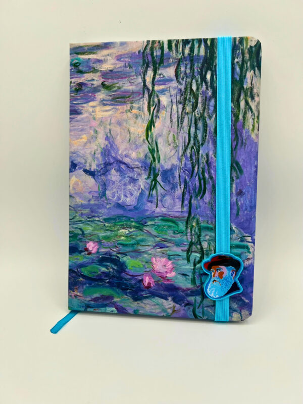 Carnet de notes A5 avec élastique – Nymphéa saule